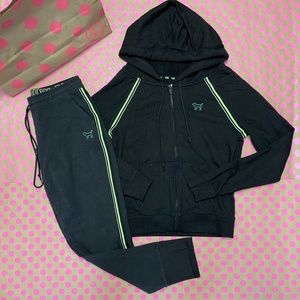 Victoria Secret PINK Full Zip Hoodie & Joggers Set